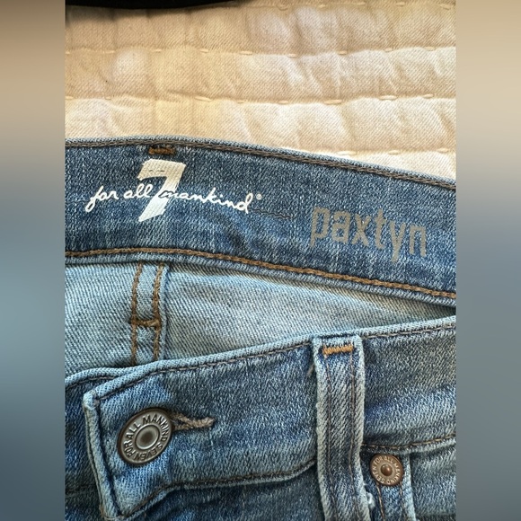 7 For All Mankind Paxtyn Slim Fit Blue Jeans - Picture 5 of 7
